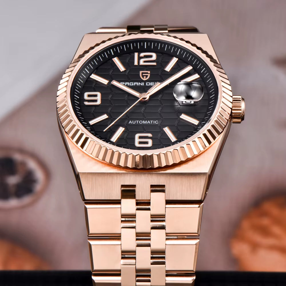 Kelra honeycomb dial men’s stainless steel quartz watch standing upright