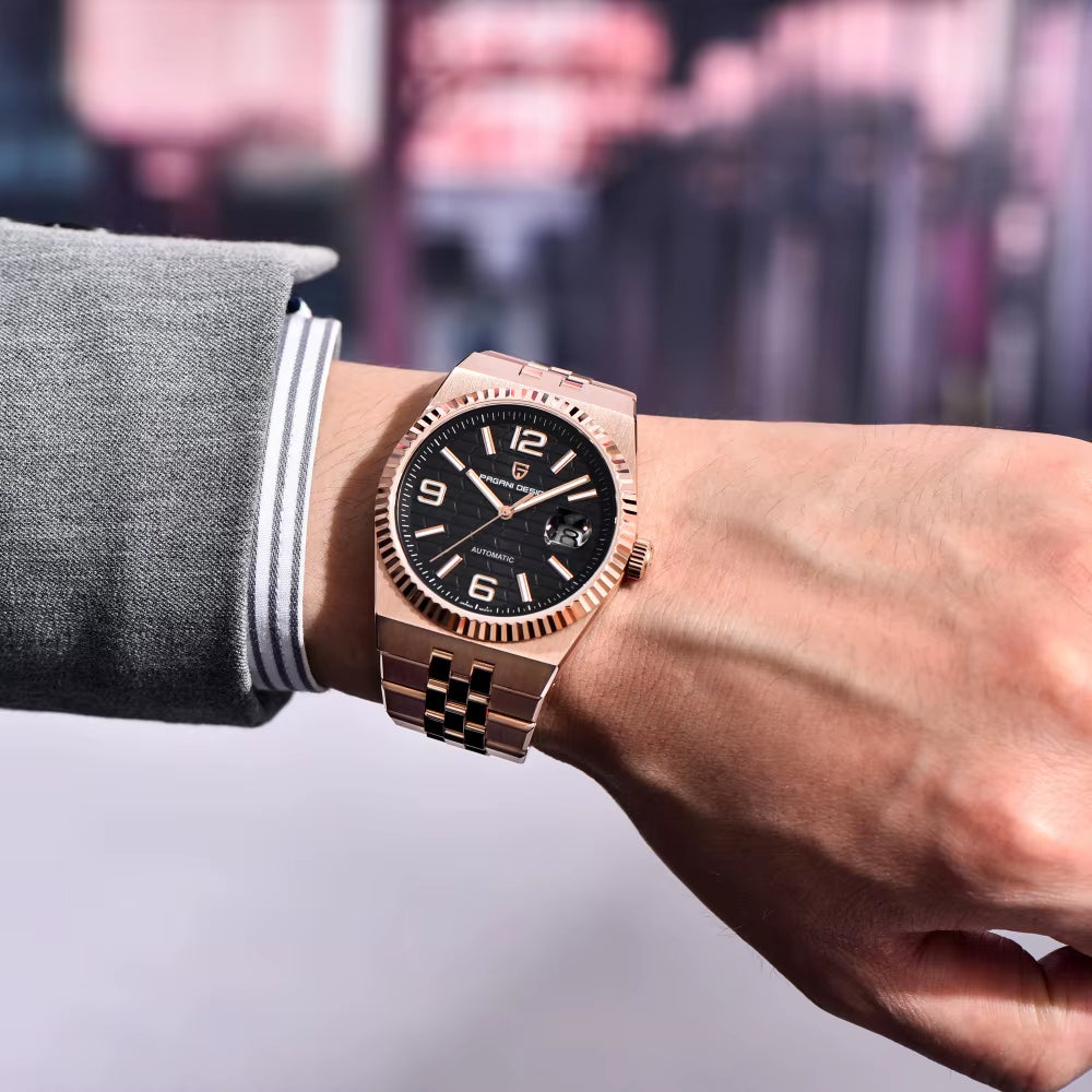 Kelra Honeycomb 40MM luxury men’s watch styled on wrist – premium stainless steel design
