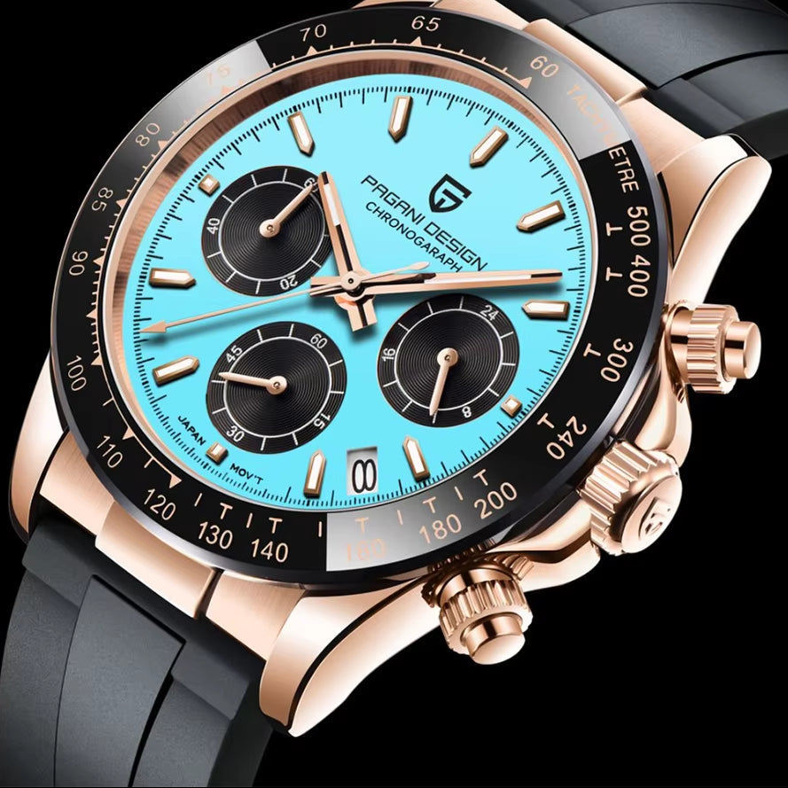 Kelra V2 Chronograph 40MM Men’s Watch – Sapphire Glass, Stainless Steel, Waterproof Quartz Chronograph Luxury Timepiece